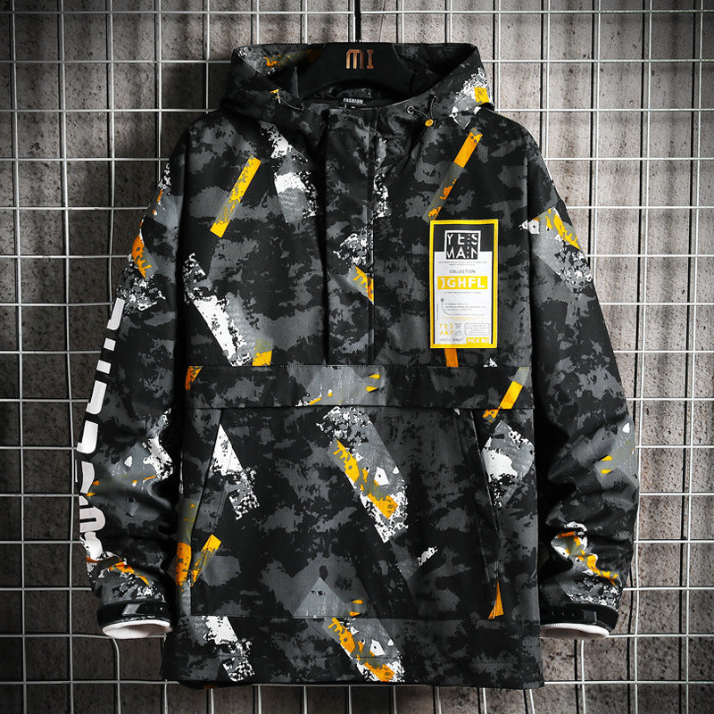 Hooded Plus Size Zipper Jacket