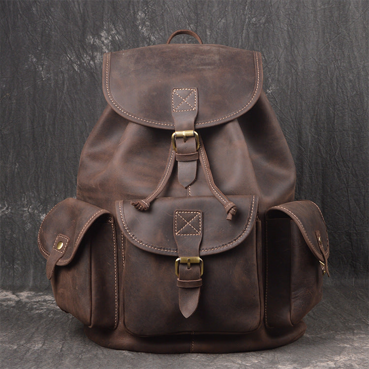 Drawstring travel men's backpack