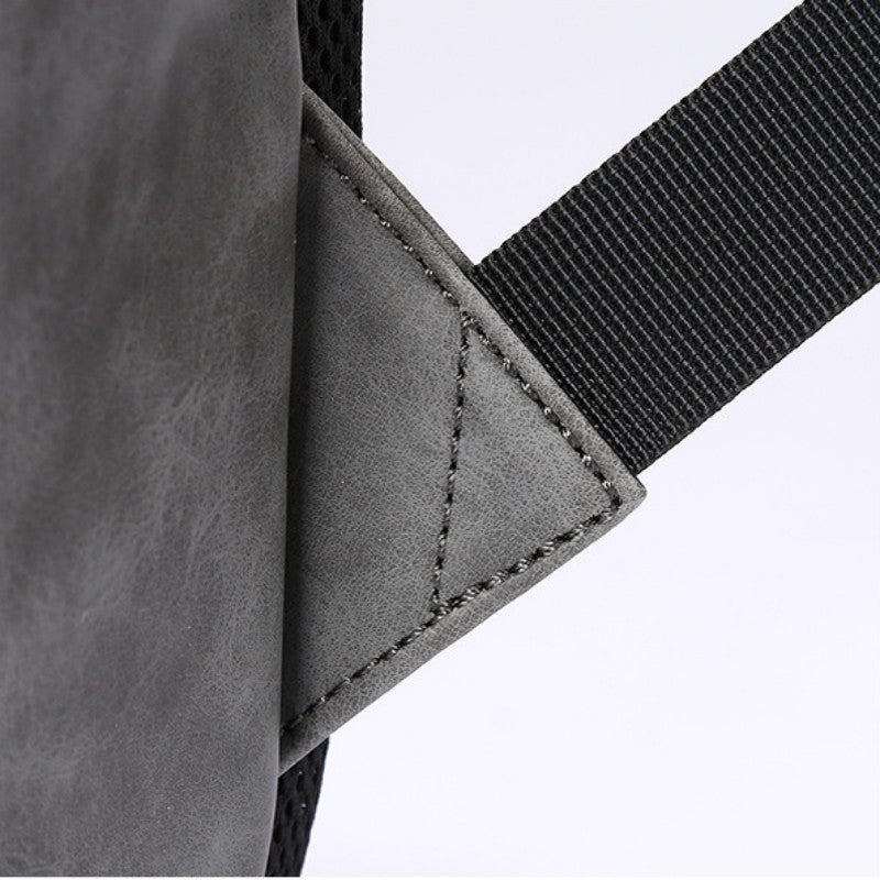 Leather leisure travel backpack