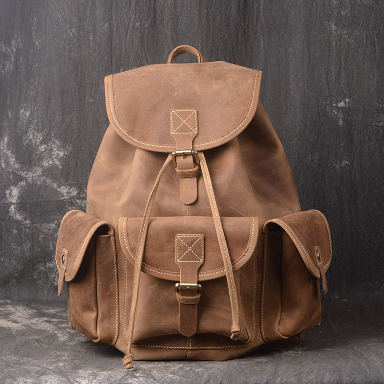 Drawstring travel men's backpack