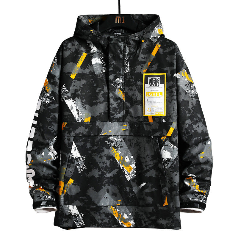 Hooded Plus Size Zipper Jacket