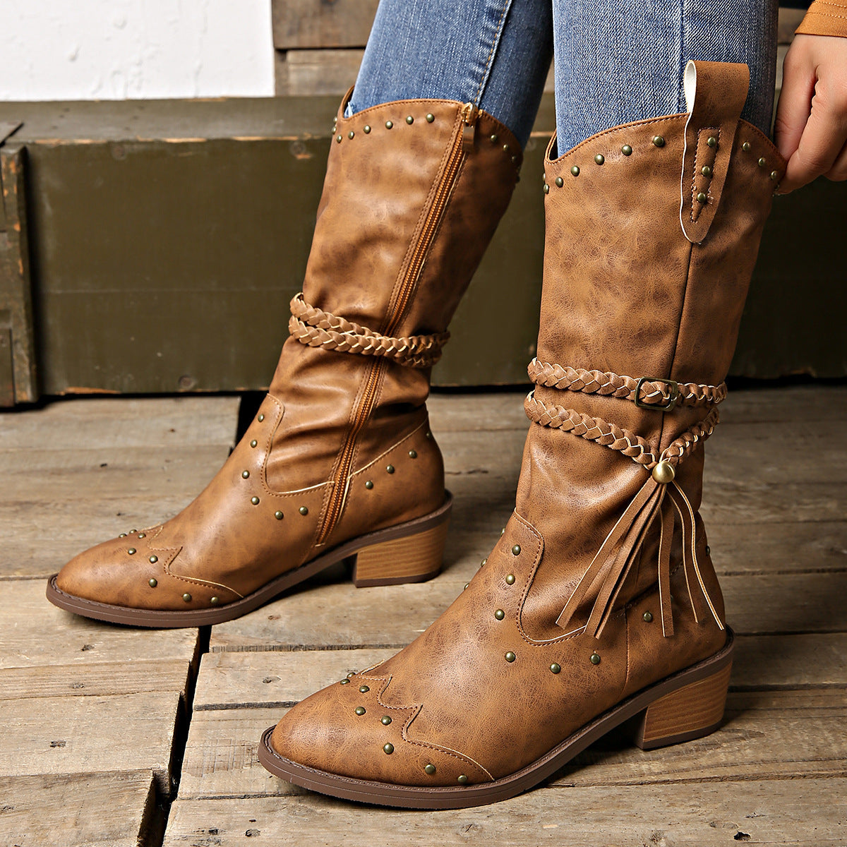 Retro Tassel Boots
