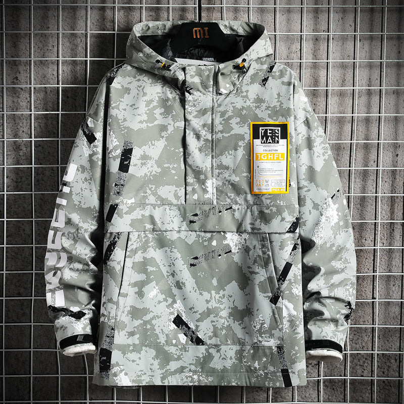 Hooded Plus Size Zipper Jacket