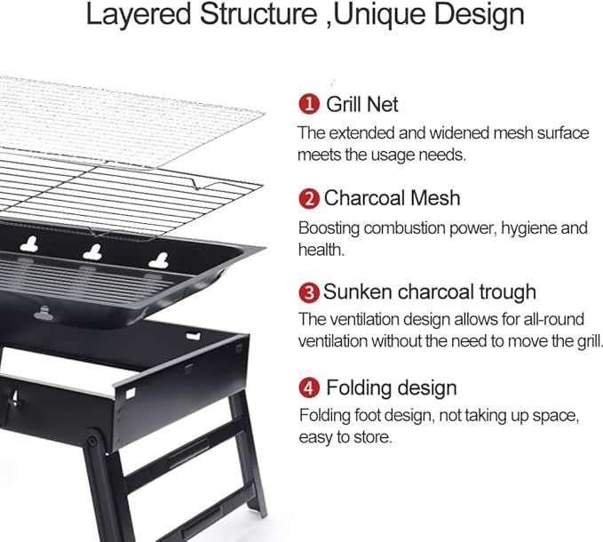 Portable Outdoor Charcoal Heating Equipment Compact Stainless Steel Design For Camping Picnic Use