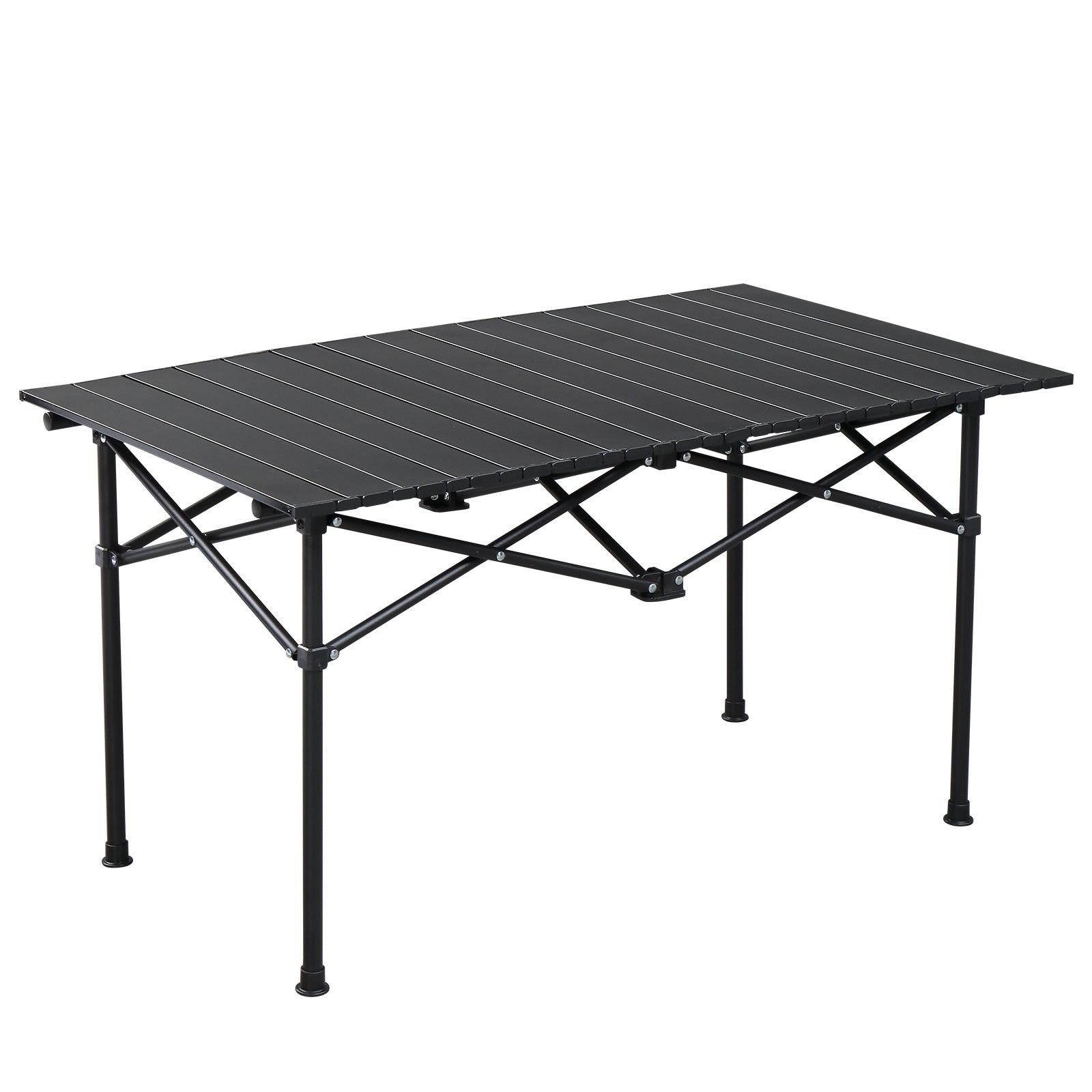 Black Camping Roll Table Carbon Steel Straight Pipe 100kg