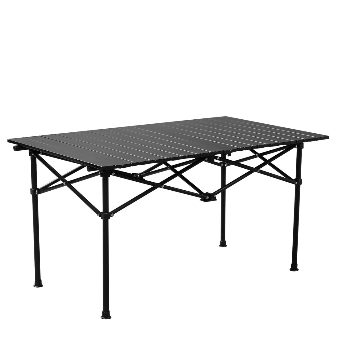 Black Camping Roll Table Carbon Steel Straight Pipe 100kg